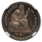 1891 Liberty Seated Dime PF-66 Cameo+ NGC CAC