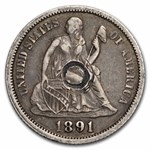 1891 Liberty Seated Dime XF (Details)