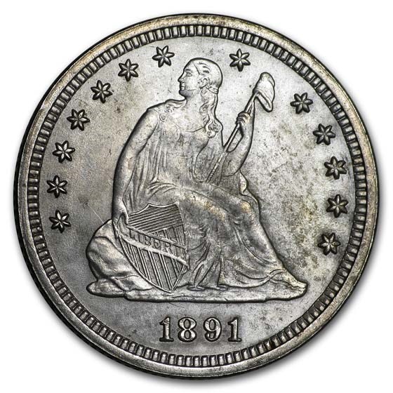 1891 Liberty Seated Quarter BU
