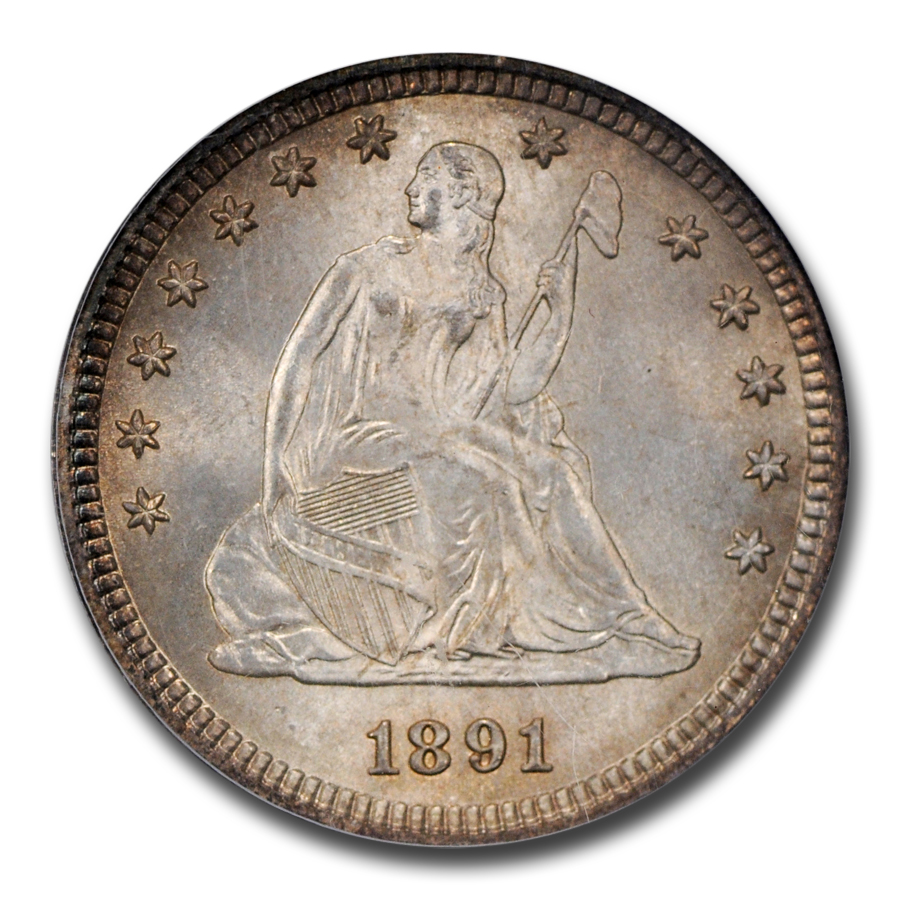 1891 (None) Phil Seated Liberty Quarter Value - APMEX