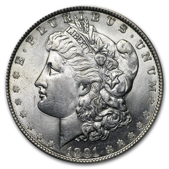 1891 Morgan Dollar AU-58 1891 Morgan Dollar AU-58