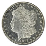 1891 Morgan Dollar DMPL MS-64 PCGS