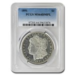 1891 Morgan Dollar DMPL MS-64 PCGS