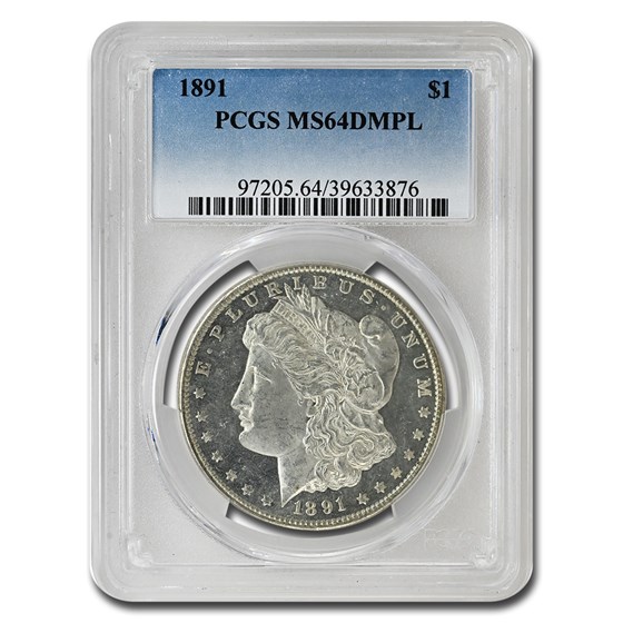 1891 Morgan Dollar DMPL MS-64 PCGS 1891 Morgan Dollar DMPL MS-64 PCGS