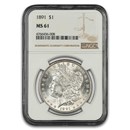 1891 Morgan Dollar MS-61 NGC