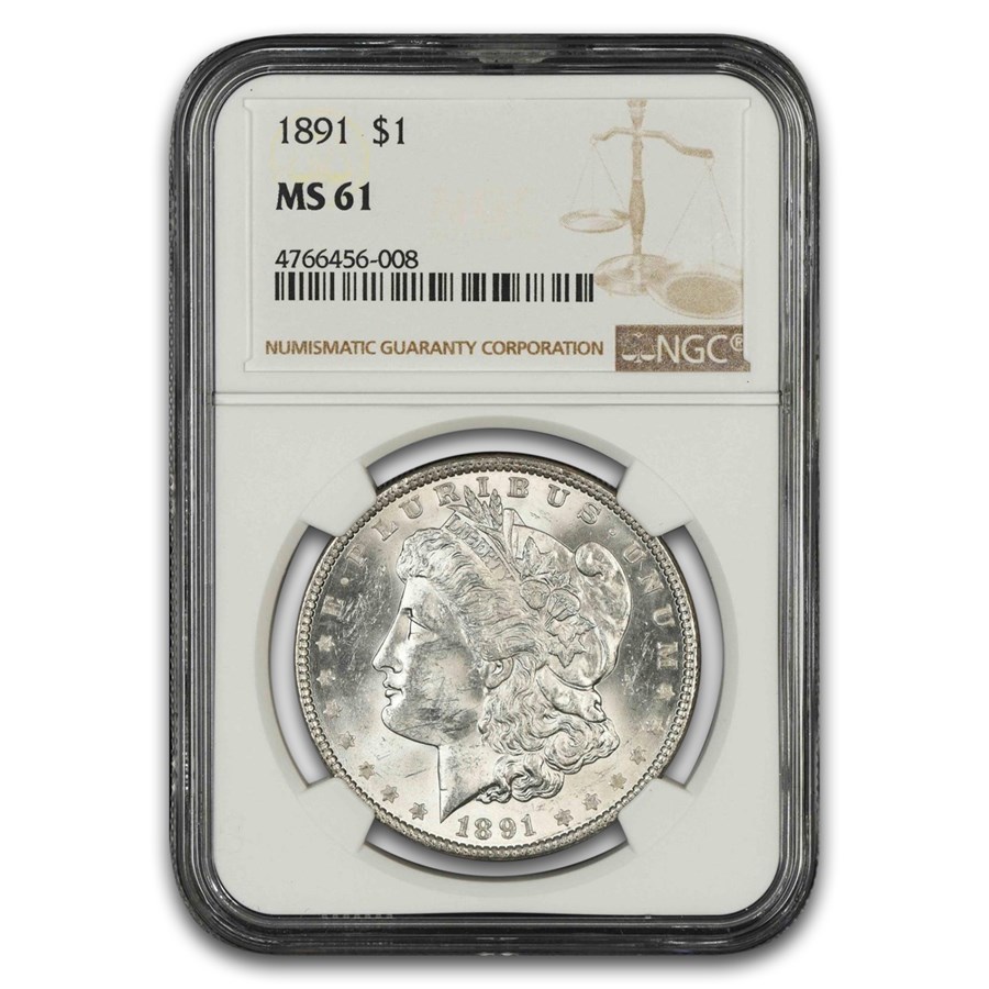 1891 Morgan Dollar MS-61 NGC