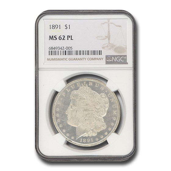 1891 Morgan Dollar MS-62 NGC (PL) 1891 Morgan Dollar MS-62 NGC (PL)
