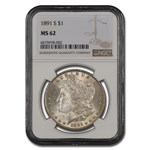 1891 Morgan Dollar MS-62 NGC