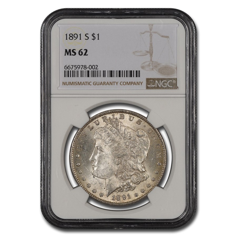 1891 Morgan Dollar MS-62 NGC
