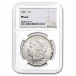 1891 Morgan Dollar MS-62 NGC