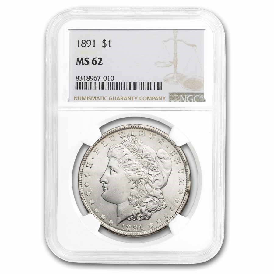 1891 Morgan Dollar MS-62 NGC