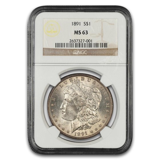 1891 Morgan Dollar MS-63 NGC