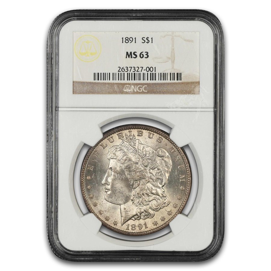 1891 Morgan Dollar MS-63 NGC