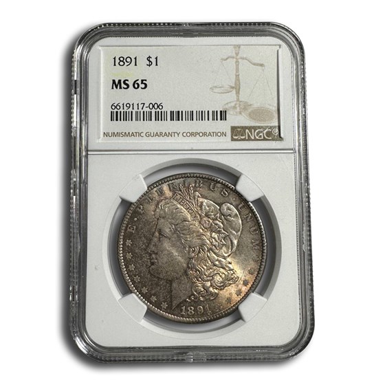 1891 Morgan Dollar MS-65 NGC