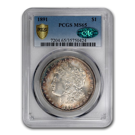 1891 Morgan Dollar MS-65 PCGS CAC 1891 Morgan Dollar MS-65 PCGS CAC