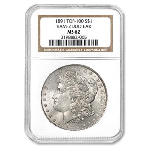 1891 MS-62 NGC (VAM-2, Doubled Ear, Top-100) 1891 MS-62 NGC (VAM-2, Doubled Ear, Top-100)
