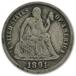 1891-O Liberty Seated Dime Fine