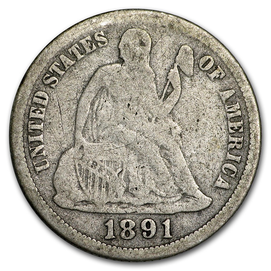 1891-O Liberty Seated Dime Good