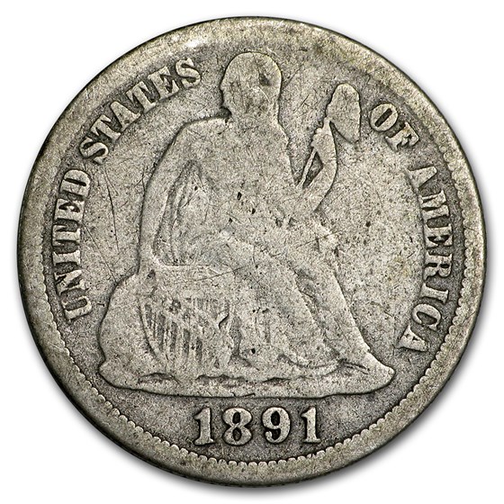 1891-O Liberty Seated Dime Good 1891-O Liberty Seated Dime Good