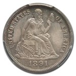 1891-O Liberty Seated Dime MS-66 PCGS