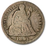 1891-O Liberty Seated Dime VG
