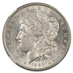 1891-O Morgan Dollar AU-55 NGC