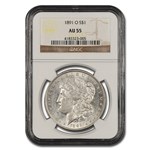 1891-O Morgan Dollar AU-55 NGC