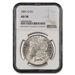 1891-O Morgan Dollar AU-58 NGC
