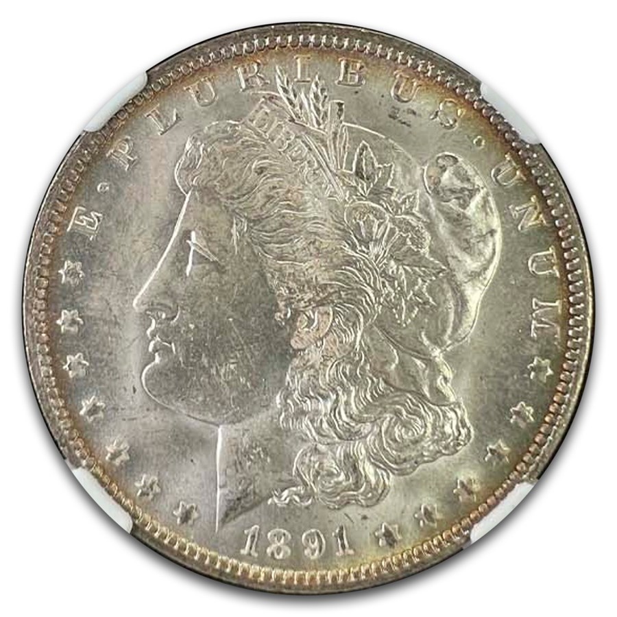 1891-O Morgan Dollar MS-64 NGC