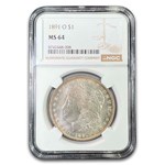 1891-O Morgan Dollar MS-64 NGC