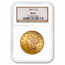 1891-S $20 Liberty Gold Double Eagle MS-61 NGC