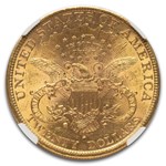 1891-S $20 Liberty Gold Double Eagle MS-62 NGC