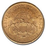 1891-S $20 Liberty Gold Double Eagle MS-62 PCGS CAC