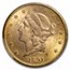 1891-S $20 Liberty Gold Double Eagle MS-62 PCGS