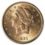 1891-S $20 Liberty Gold Double Eagle MS-64+ PCGS CAC