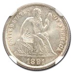 1891-S Liberty Seated Dime MS-67 NGC