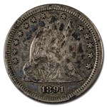 1891-S Liberty Seated Quarter VF