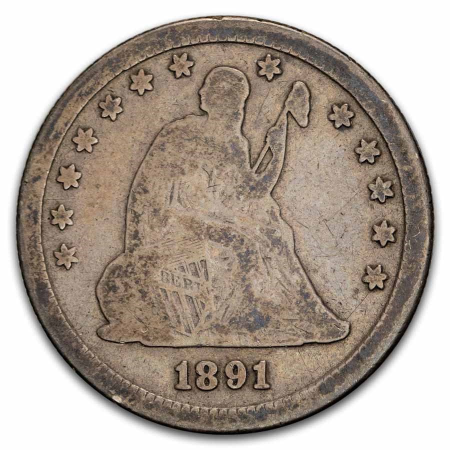 1891-S Liberty Seated Quarter VG