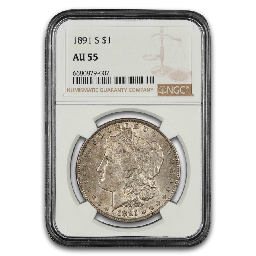 1891-S Morgan Dollar AU-55 NGC