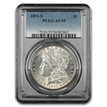 1891-S Morgan Dollar AU-55 PCGS