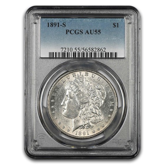 1891-S Morgan Dollar AU-55 PCGS