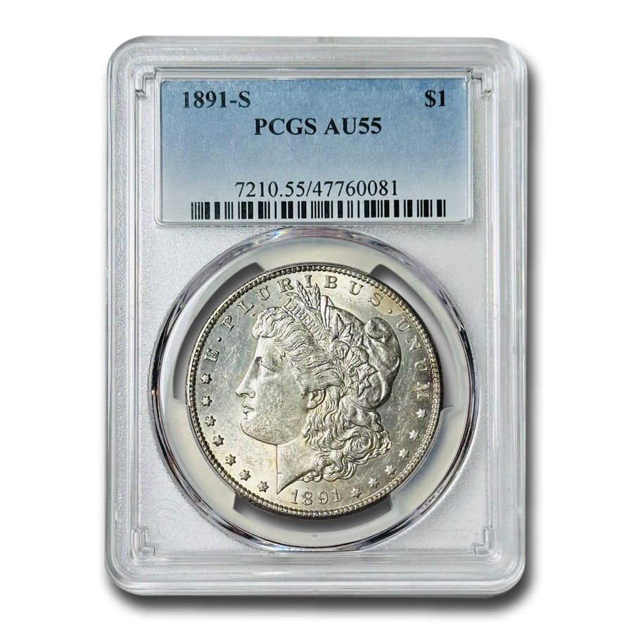 1891-S Morgan Dollar AU-55 PCGS