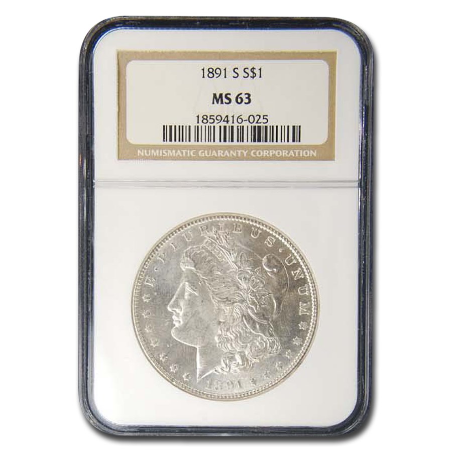 1891-S Morgan Dollar MS-63 NGC