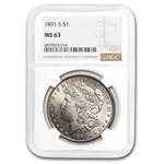 1891-S Morgan Dollar MS-63 NGC