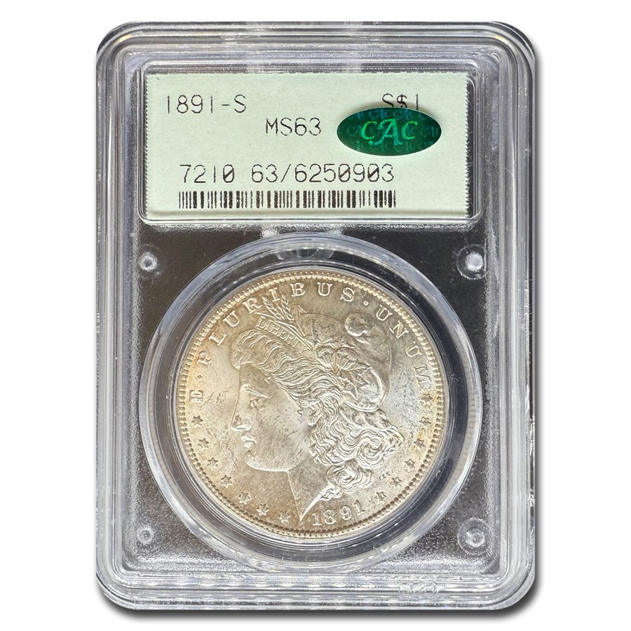 1891-S Morgan Dollar MS-63 PCGS CAC