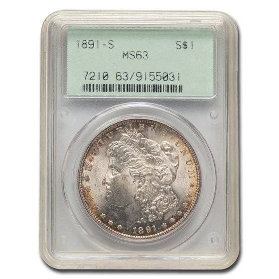 1891-S Morgan Dollar MS-63 PCGS (Toned) 1891-S Morgan Dollar MS-63 PCGS (Toned)