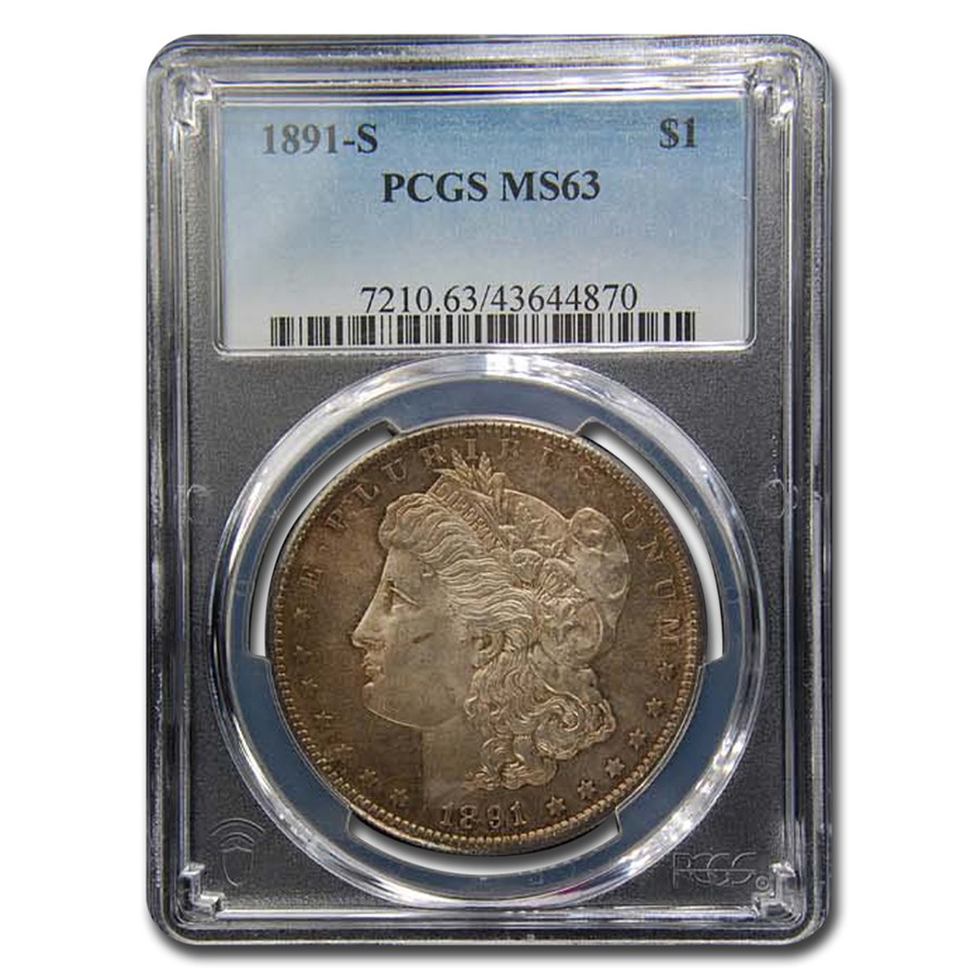 1891-S Morgan Dollar MS-63 PCGS (Toned)