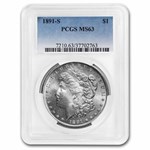1891-S Morgan Dollar MS-63 PCGS