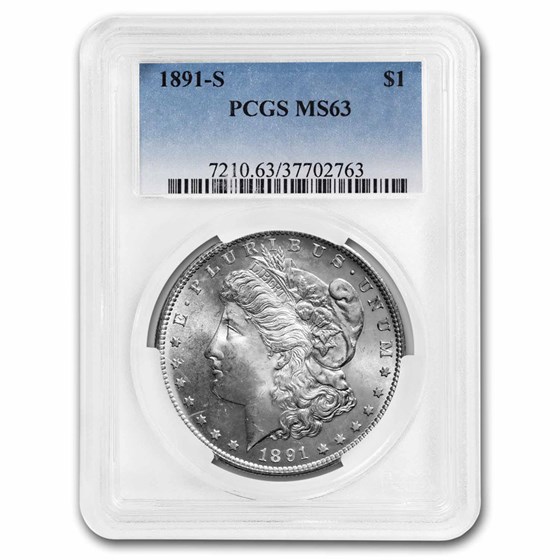 1891-S Morgan Dollar MS-63 PCGS 1891-S Morgan Dollar MS-63 PCGS