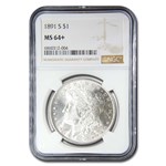 1891-S Morgan Dollar MS-64+ NGC